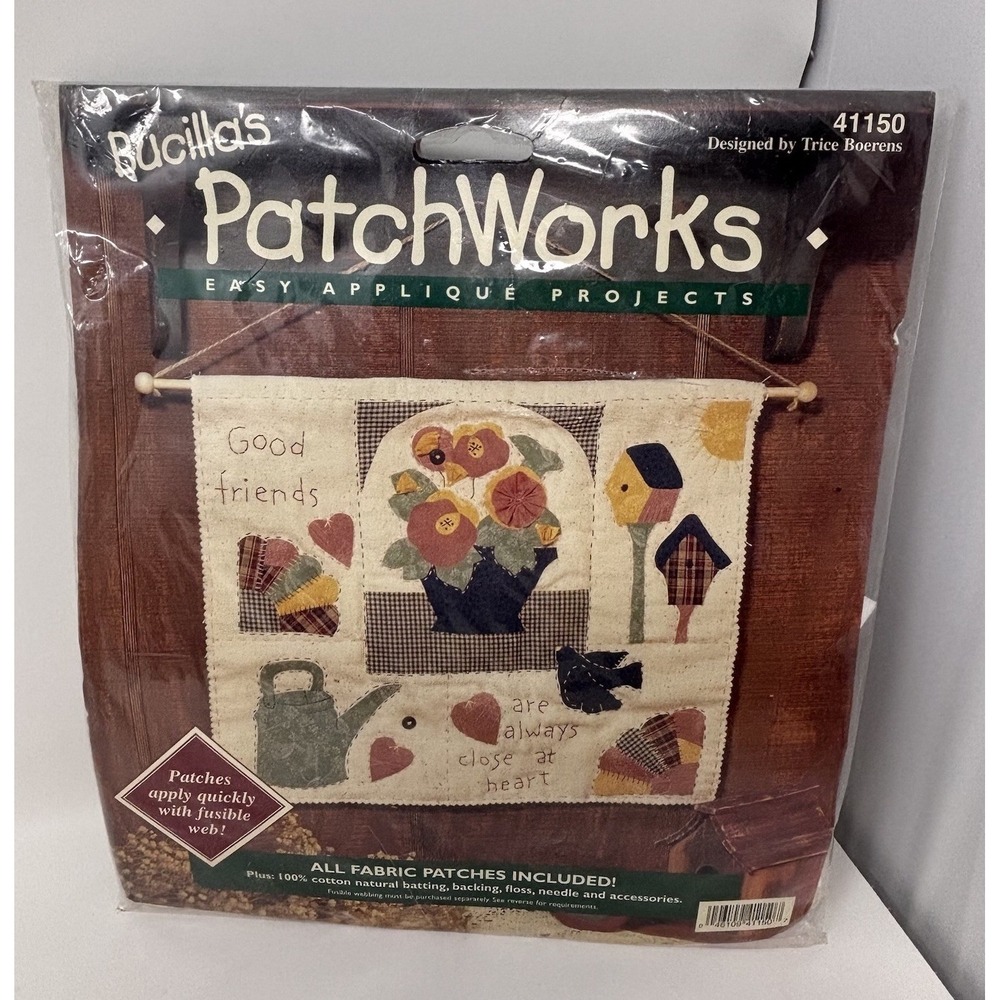 Vintage‎ Bucilla PatchWorks 41150 Friendship Sampler Applique Quilt Craft Kit